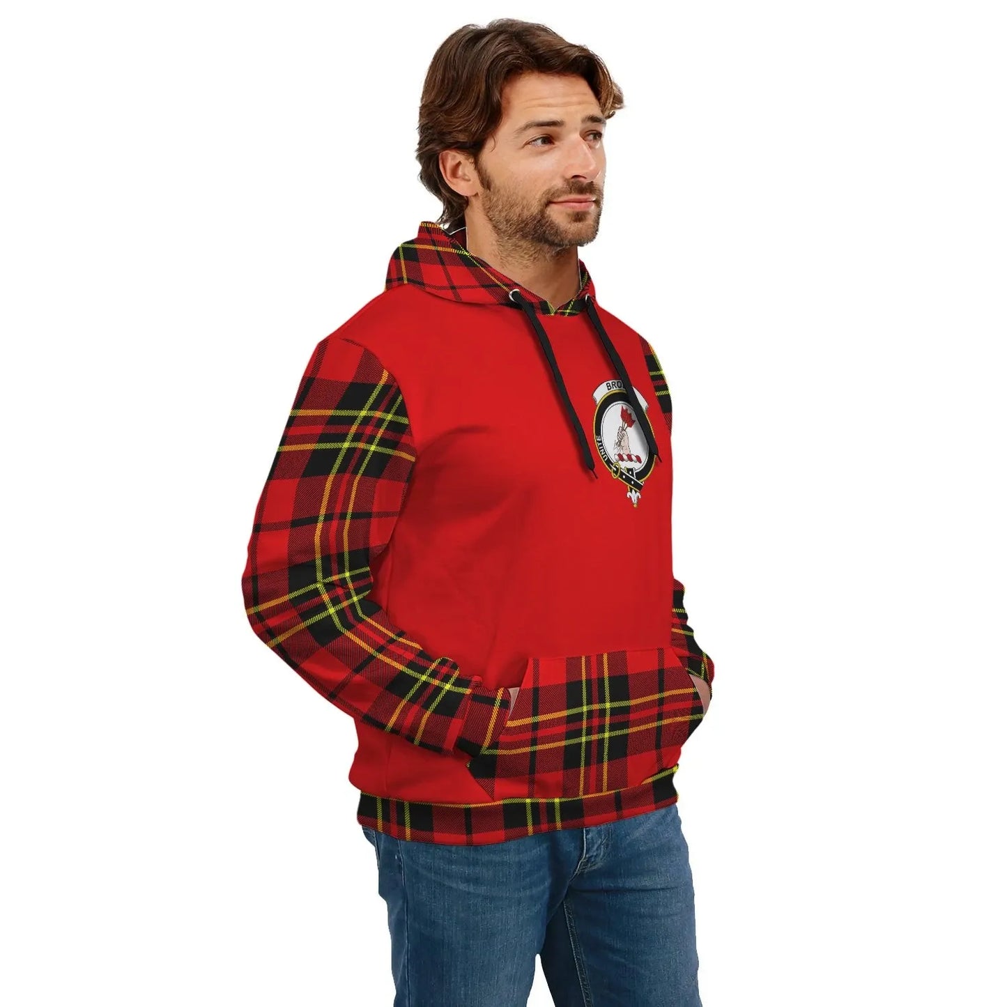 Printivon Brodie Clans Tartan All Over Hoodie Sleeve Color