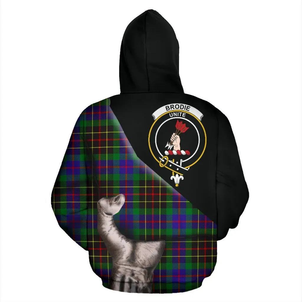 Printivon Brodie Hunting Modern Tartan Clan Crest Hoodie Patronage