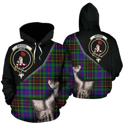 Printivon Brodie Hunting Modern Tartan Clan Crest Hoodie Patronage