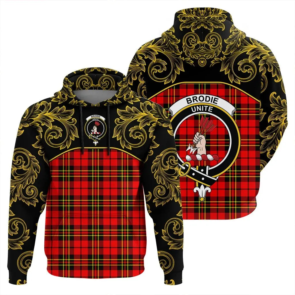 Printivon Brodie Modern Tartan Clan Crest Hoodie Empire I