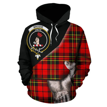 Printivon Brodie Modern Tartan Clan Crest Hoodie Patronage