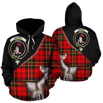 Printivon Brodie Modern Tartan Clan Crest Hoodie Patronage