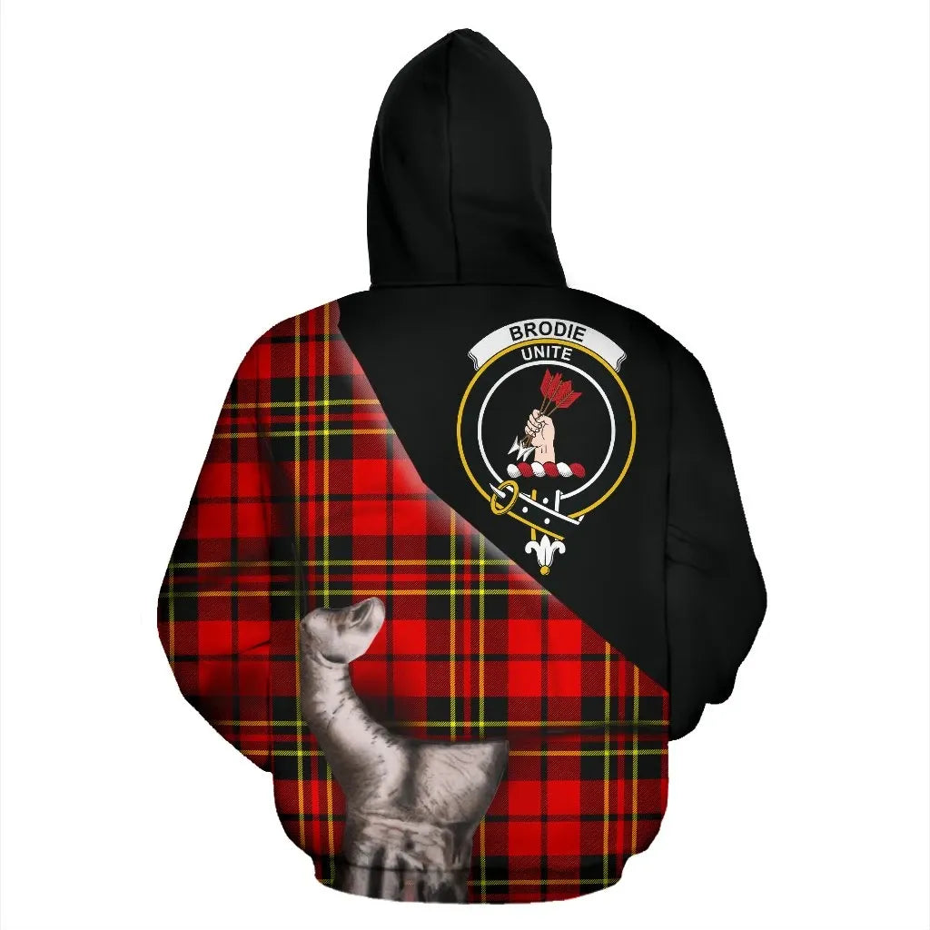 Printivon Brodie Modern Tartan Clan Crest Hoodie Patronage