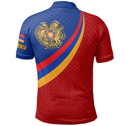 Armenia Polo Shirts Armenia Coat Of Arms and Flag Color