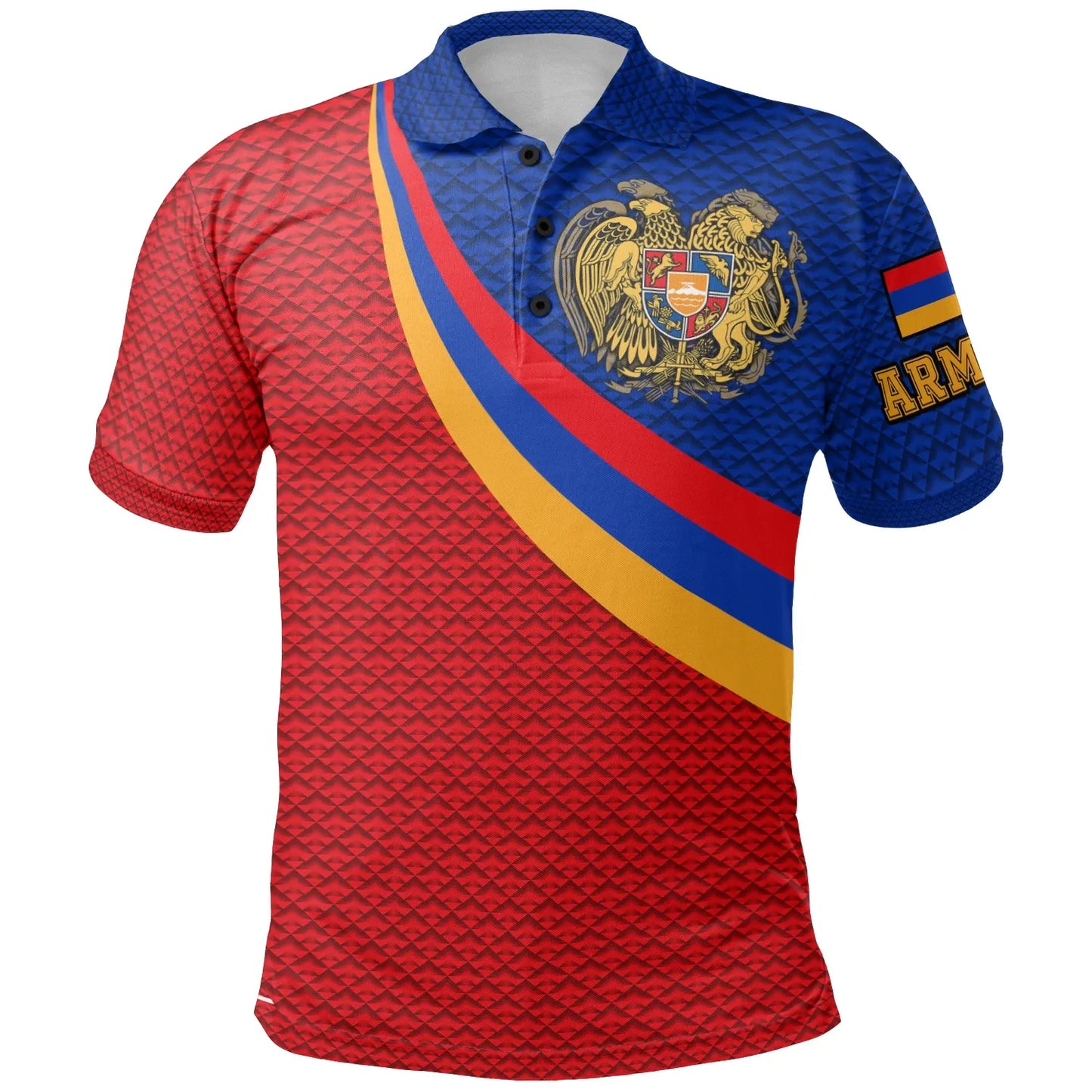 Armenia Polo Shirts Armenia Coat Of Arms and Flag Color