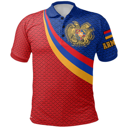 Armenia Polo Shirts Armenia Coat Of Arms and Flag Color