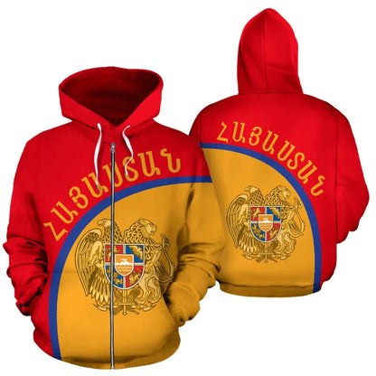 Armenia Zip Up Hoodie National Color