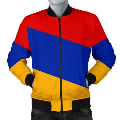 Armenia Flag Mens Bomber Jacket