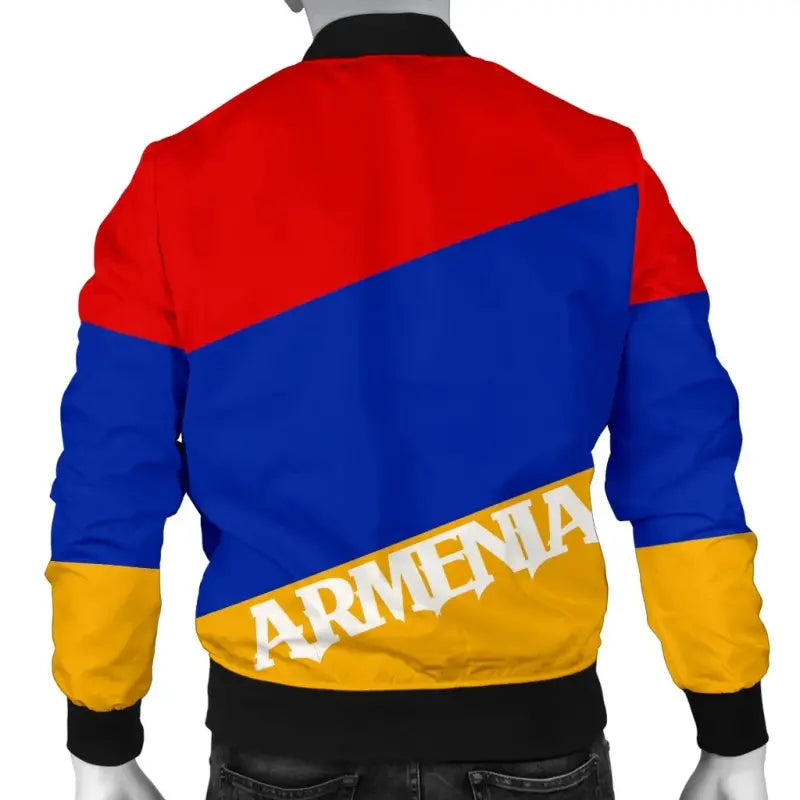 Armenia Flag Mens Bomber Jacket