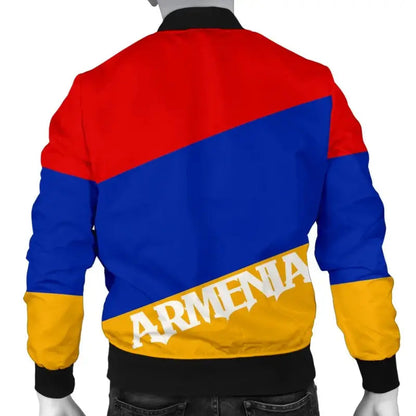Armenia Flag Mens Bomber Jacket