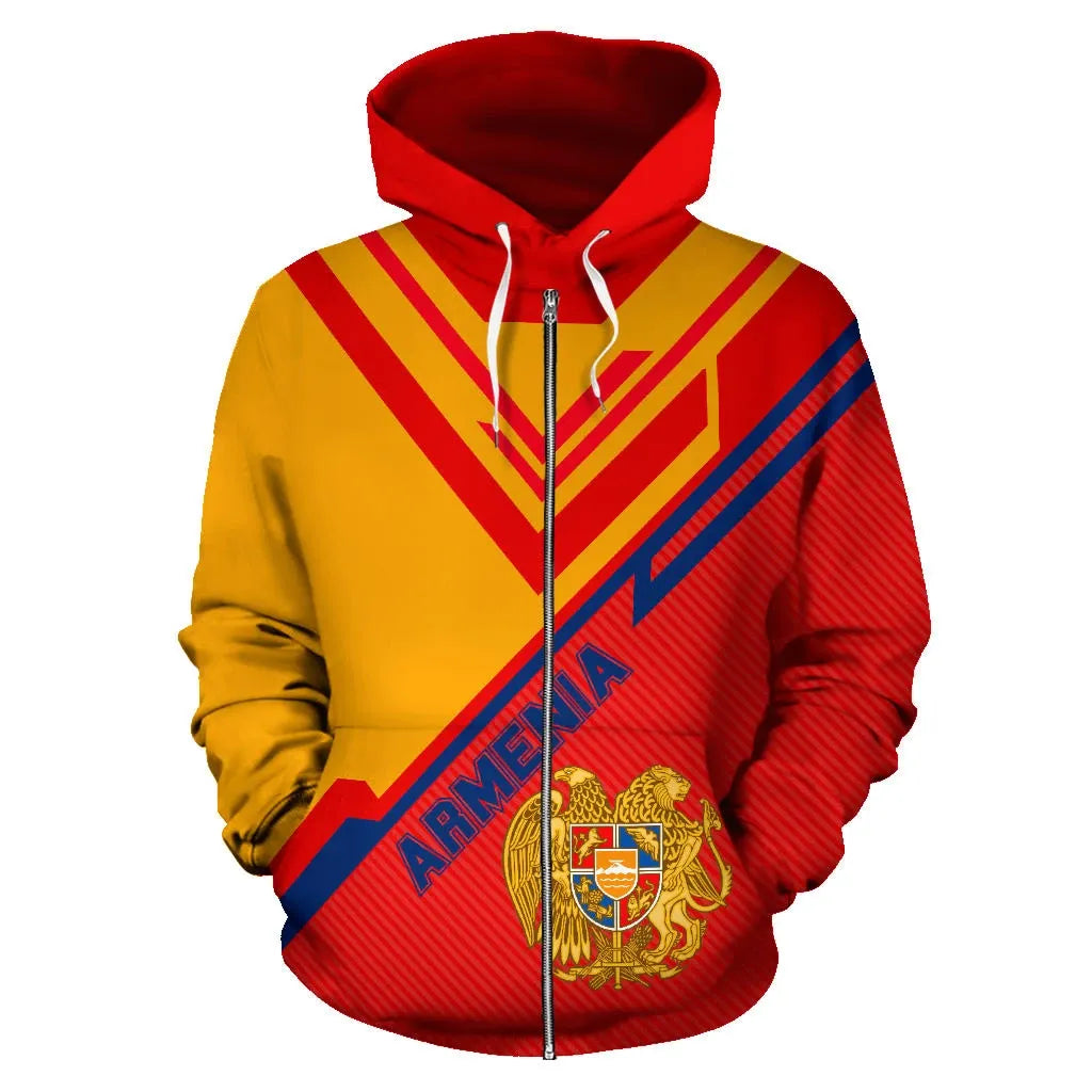 Armenia All Over Zip Up Hoodie Drift Version