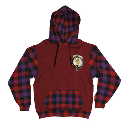 Printivon Brown Clans Tartan All Over Hoodie Sleeve Color