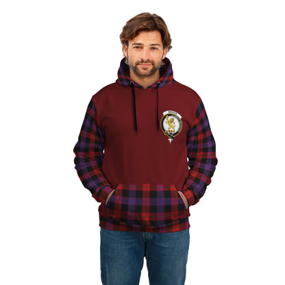 Printivon Brown Clans Tartan All Over Hoodie Sleeve Color