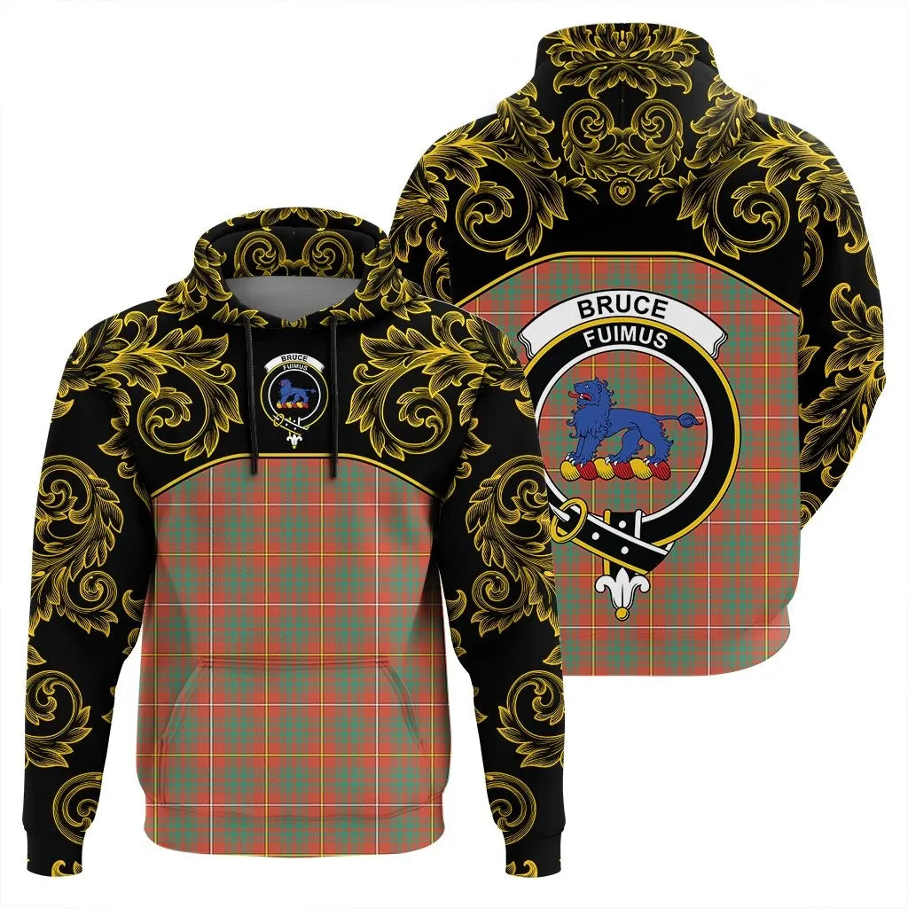 Printivon Bruce Ancient Tartan Clan Crest Hoodie Empire I