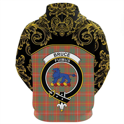 Printivon Bruce Ancient Tartan Clan Crest Hoodie Empire I