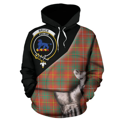 Printivon Bruce Ancient Tartan Clan Crest Hoodie Patronage
