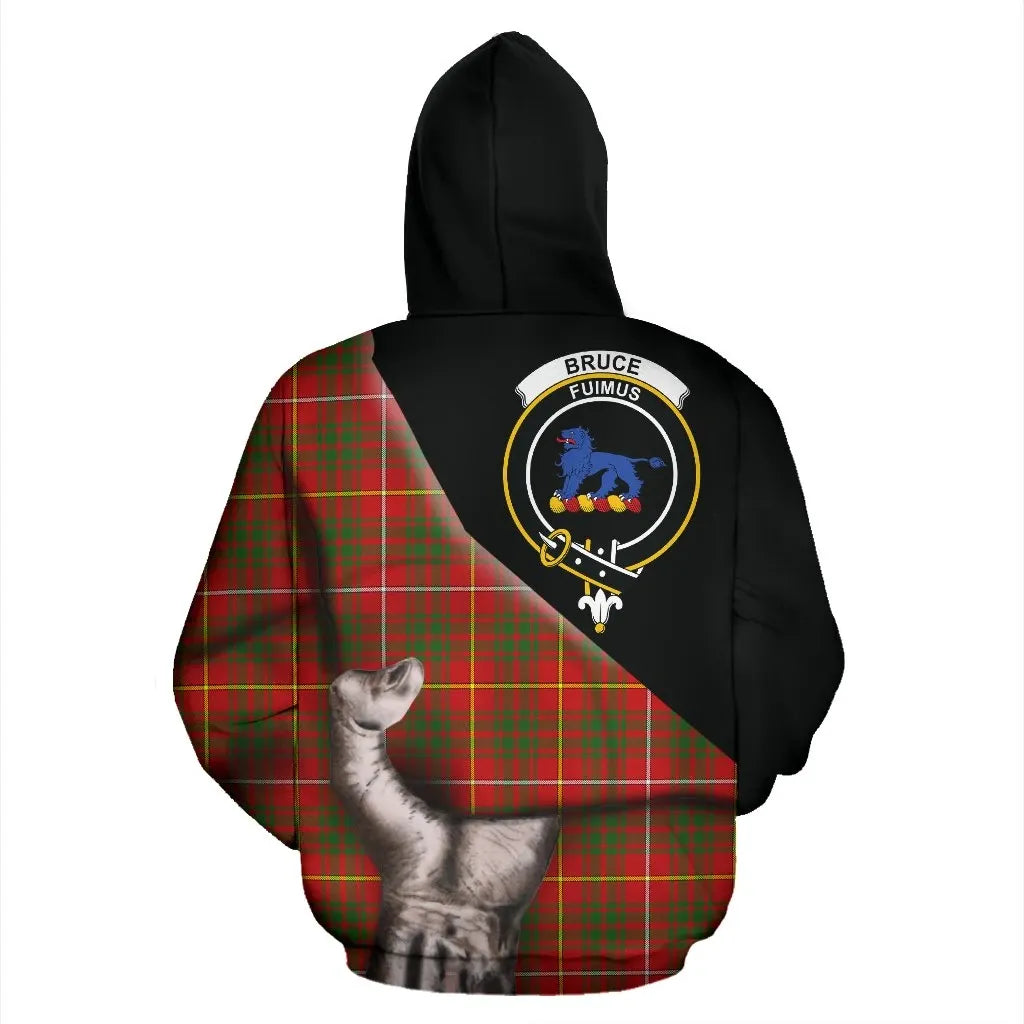 Printivon Bruce Modern Tartan Clan Crest Hoodie Patronage