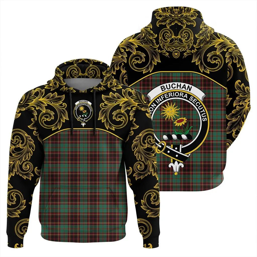Printivon Buchan Ancient Tartan Clan Crest Hoodie Empire I