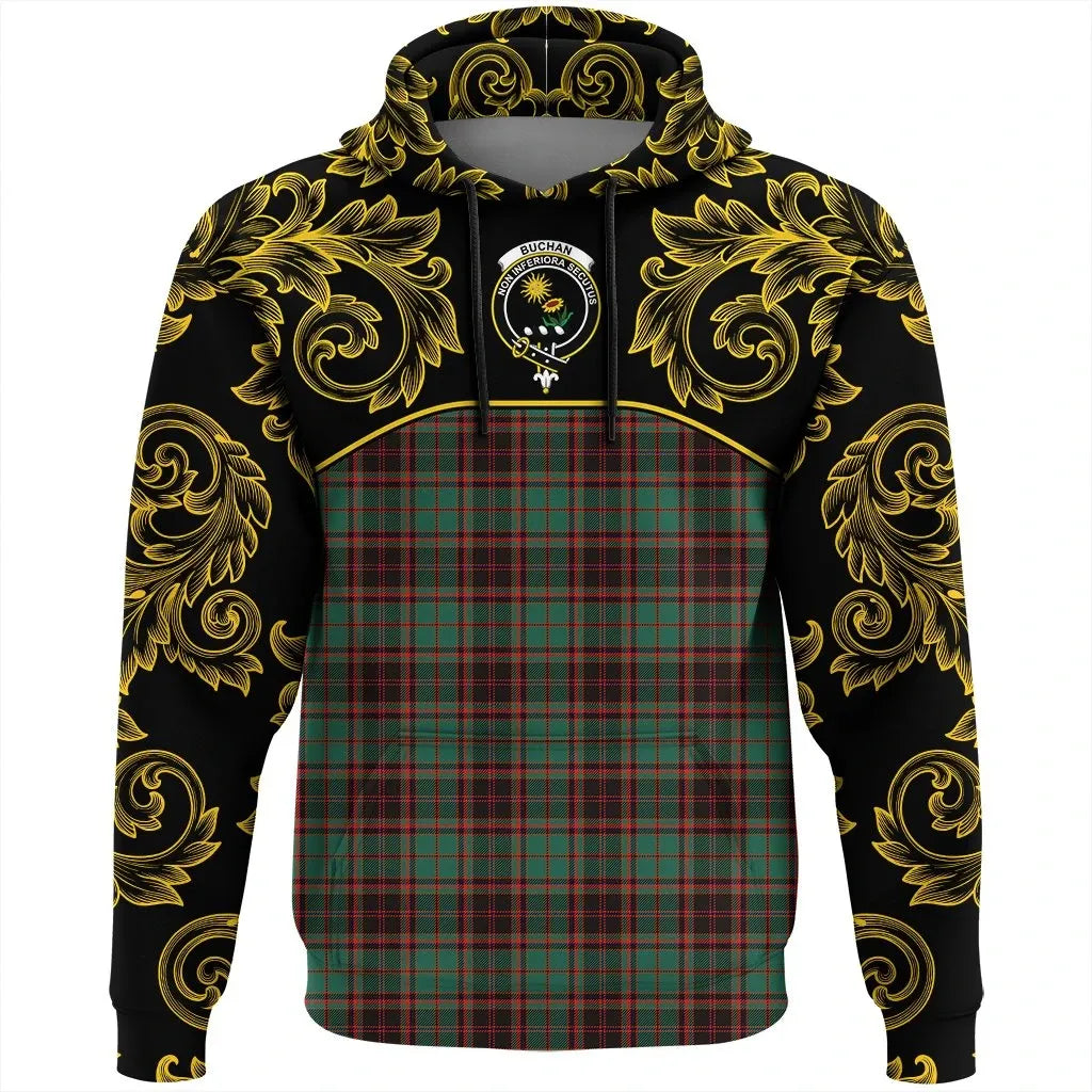 Printivon Buchan Ancient Tartan Clan Crest Hoodie Empire I