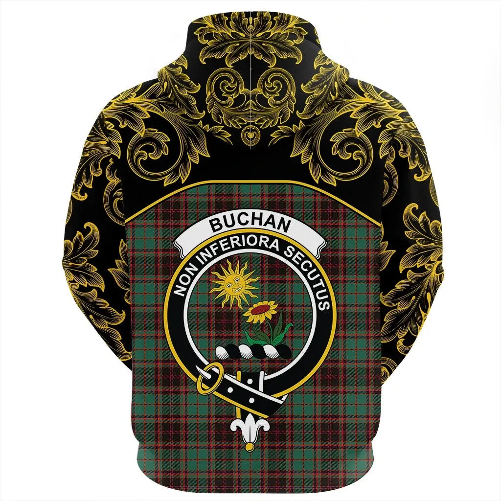 Printivon Buchan Ancient Tartan Clan Crest Zip Hoodie Empire I