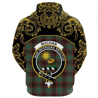 Printivon Buchan Ancient Tartan Clan Crest Zip Hoodie Empire I