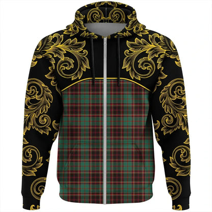 Printivon Buchan Ancient Tartan Clan Crest Zip Hoodie Empire I