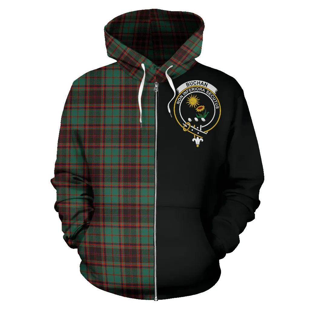 Printivon Buchan Ancient Tartan Hoodie Half Of Me