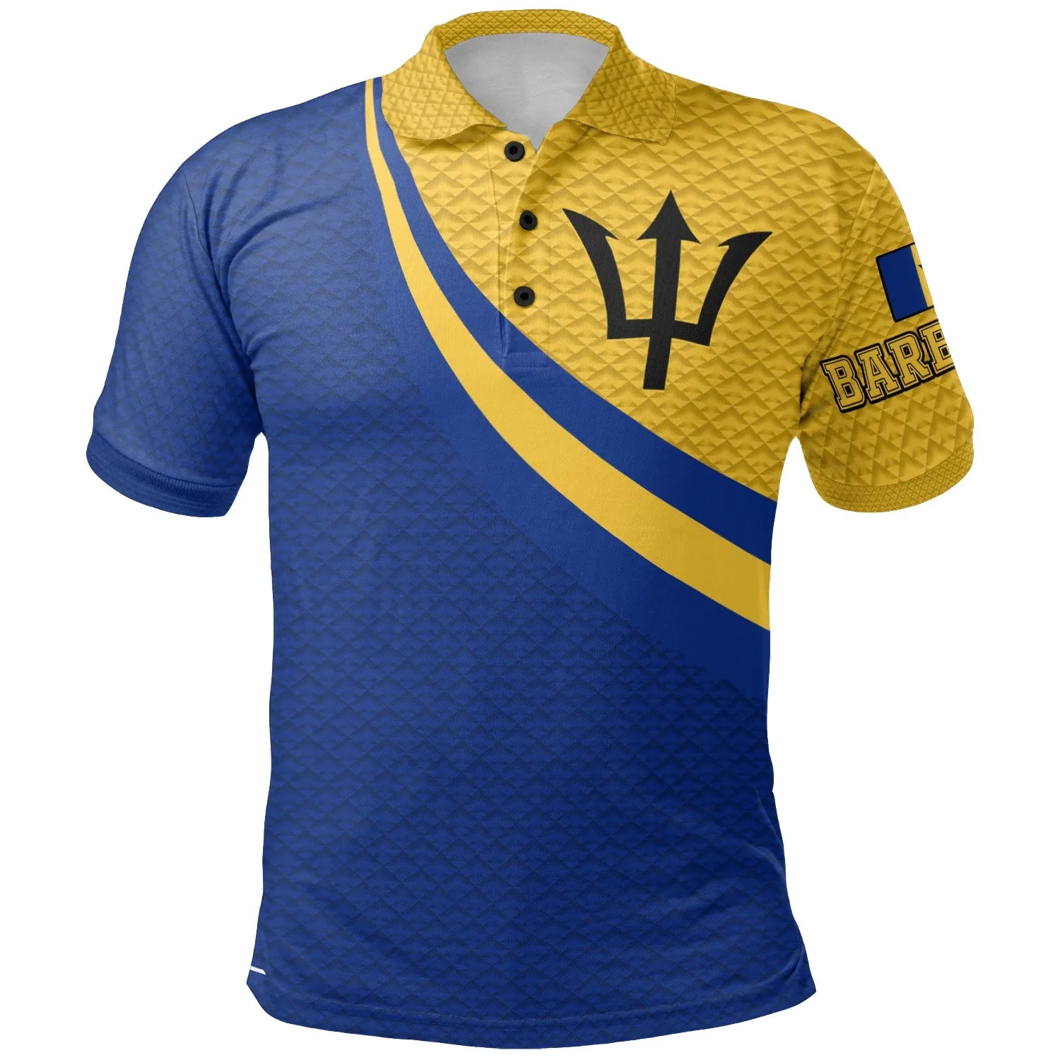 Barbados Polo Shirts Barbados Coat Of Arms and Flag Color