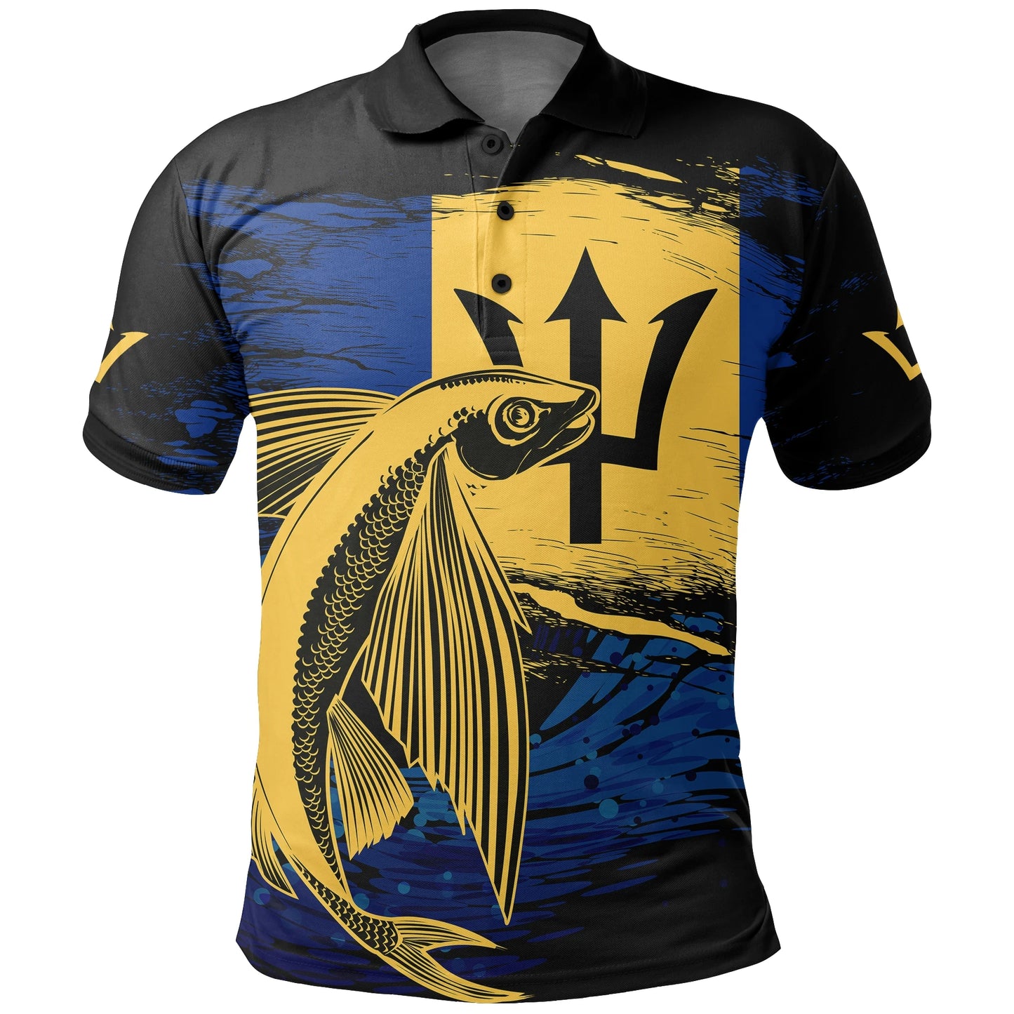 Barbados Men's Polo Shirt Flying Fish