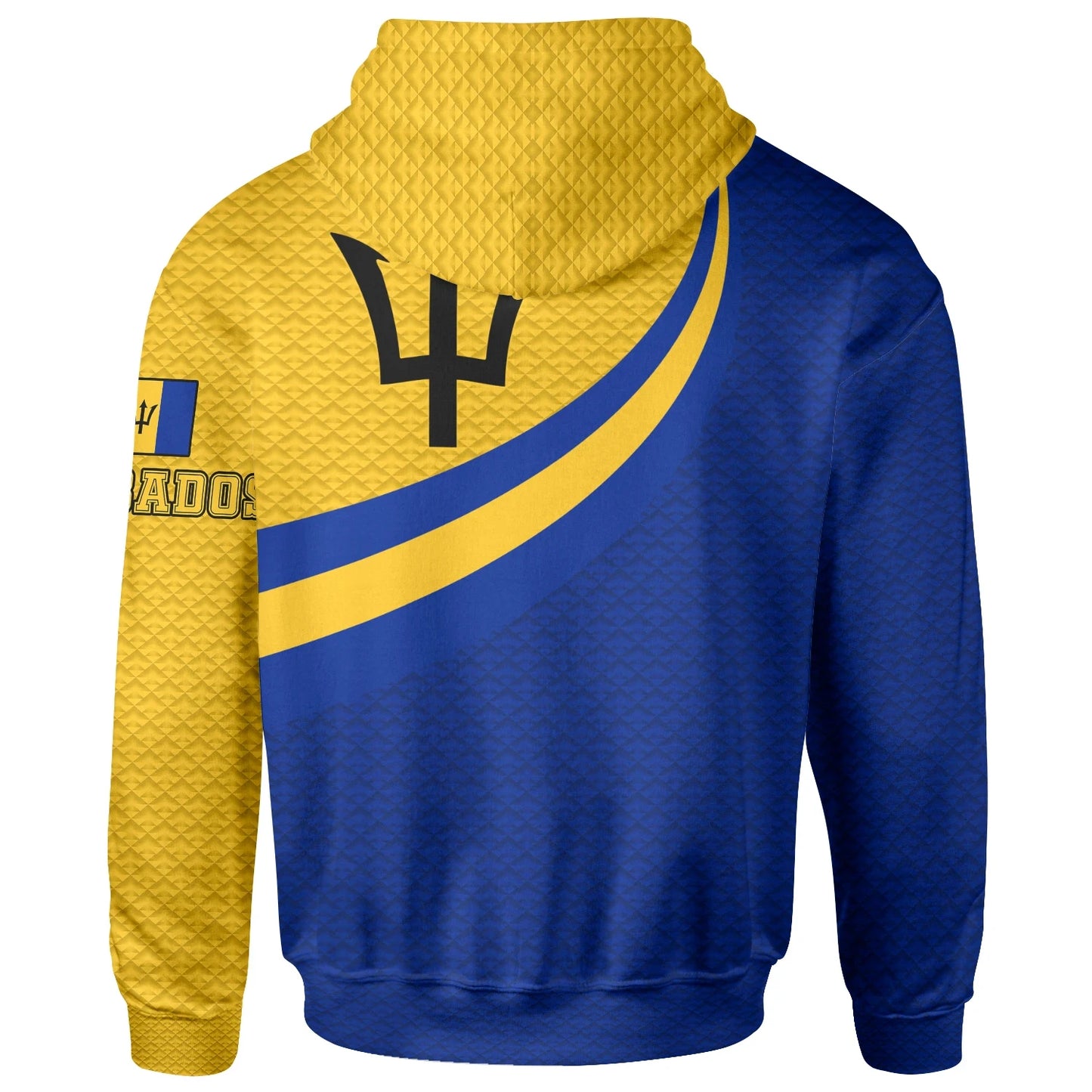 Barbados Zip Up Hoodie Barbados Coat Of Arms And Flag Color
