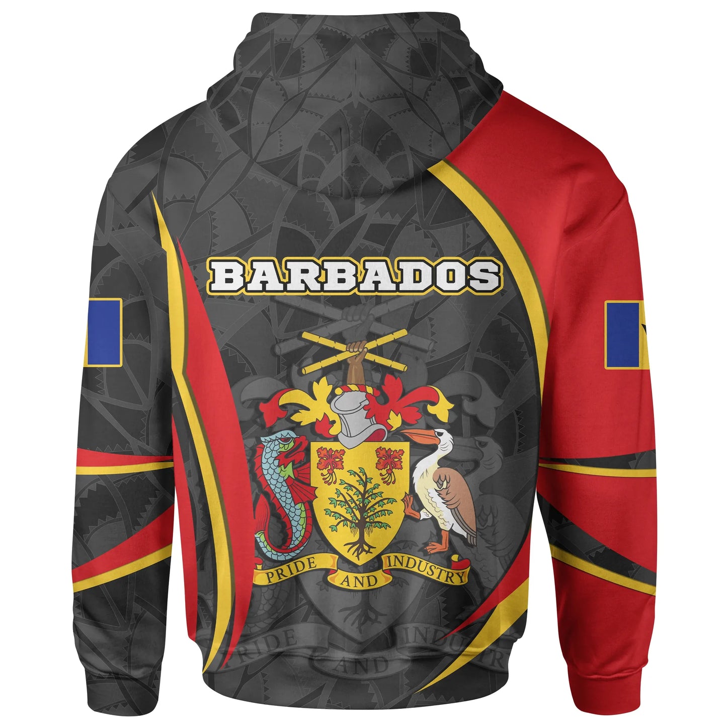 Barbados Hoodie Barbadian Spirit Red