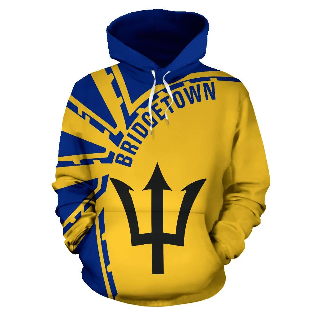 Bridgetown Hoodie Barbados Map Unisex Zip Hoodie