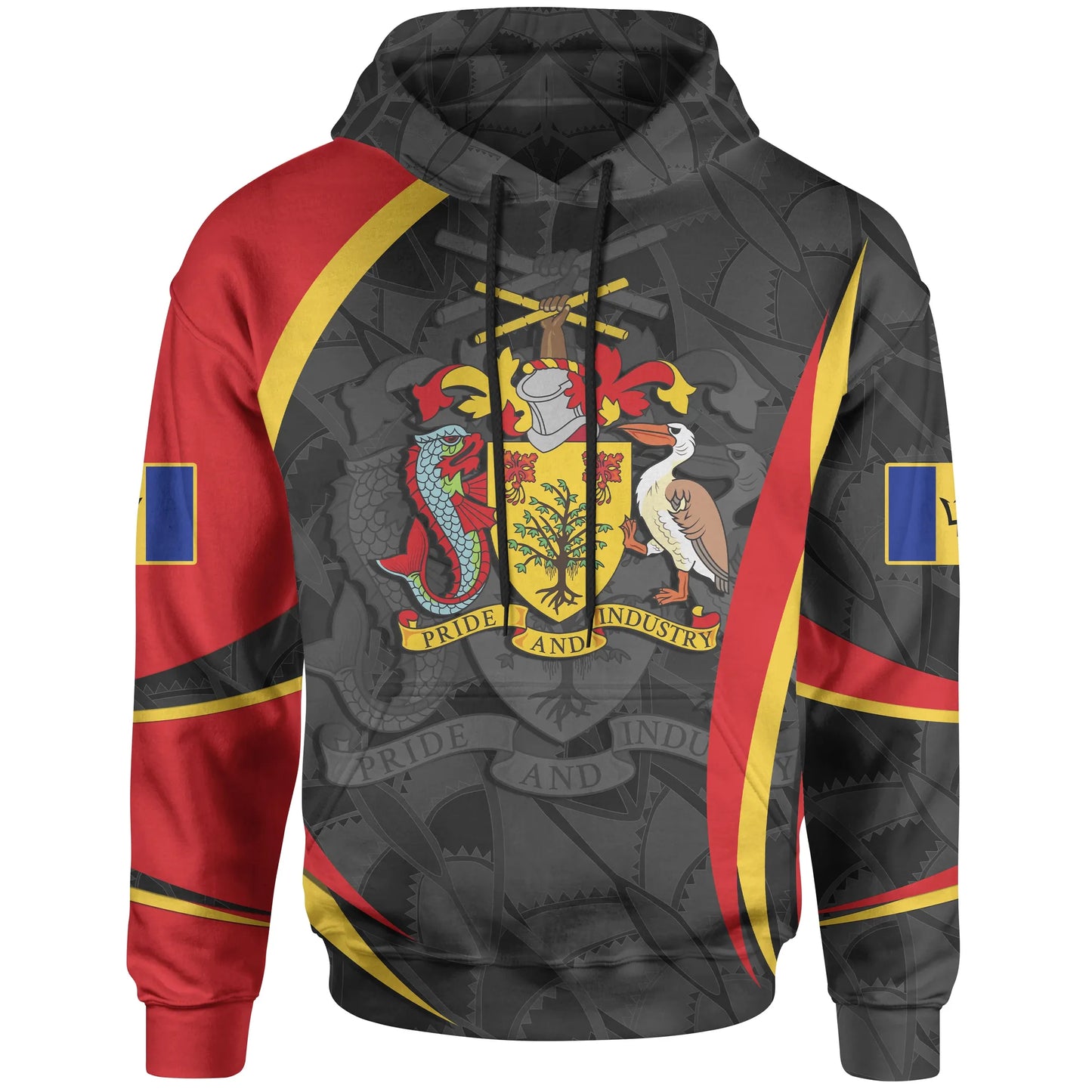 Barbados Hoodie Barbadian Spirit Red