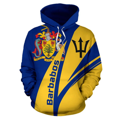 Barbados Sky Hoodie Unisex Printed Zip Hoodie