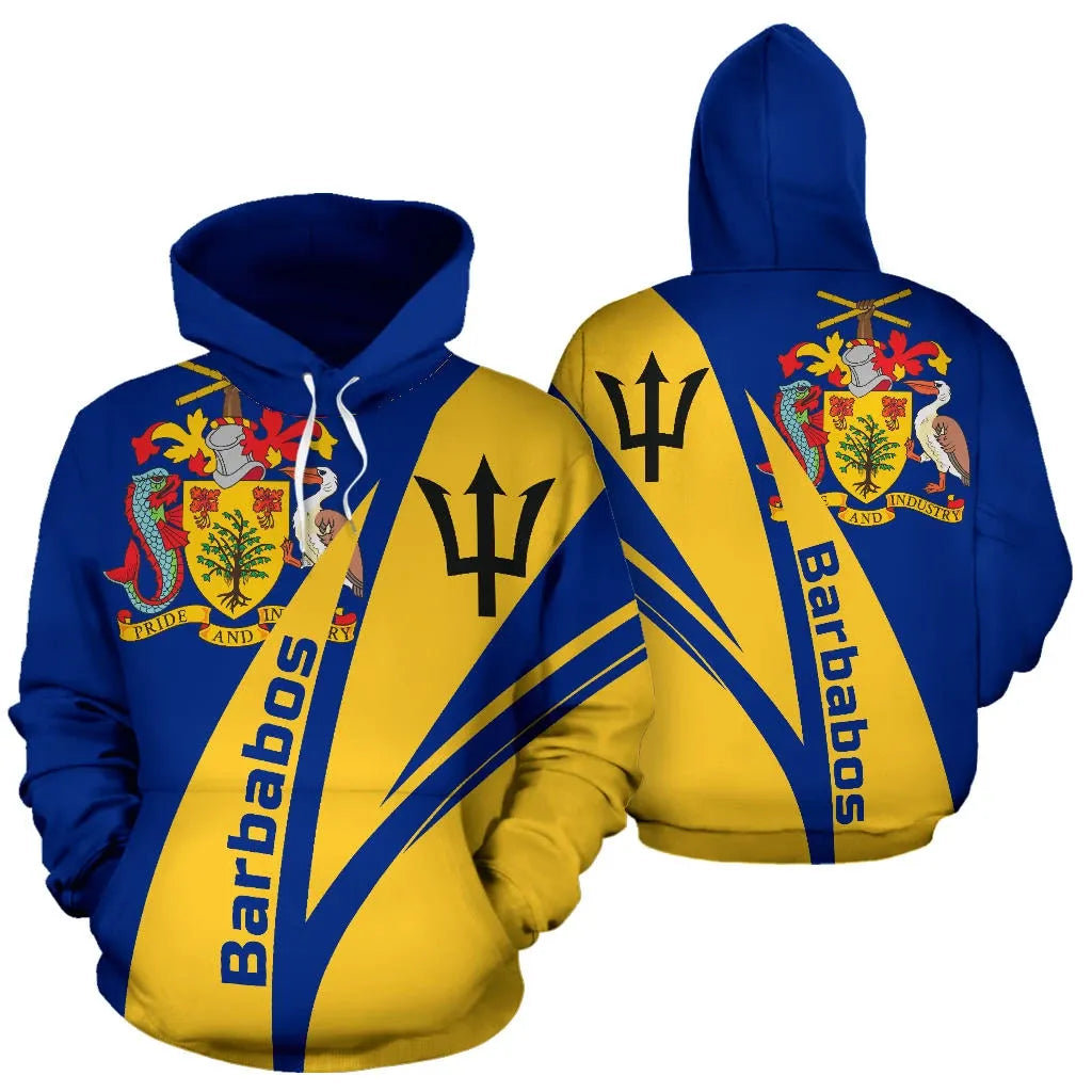 Barbados Sky Hoodie Unisex Printed Zip Hoodie
