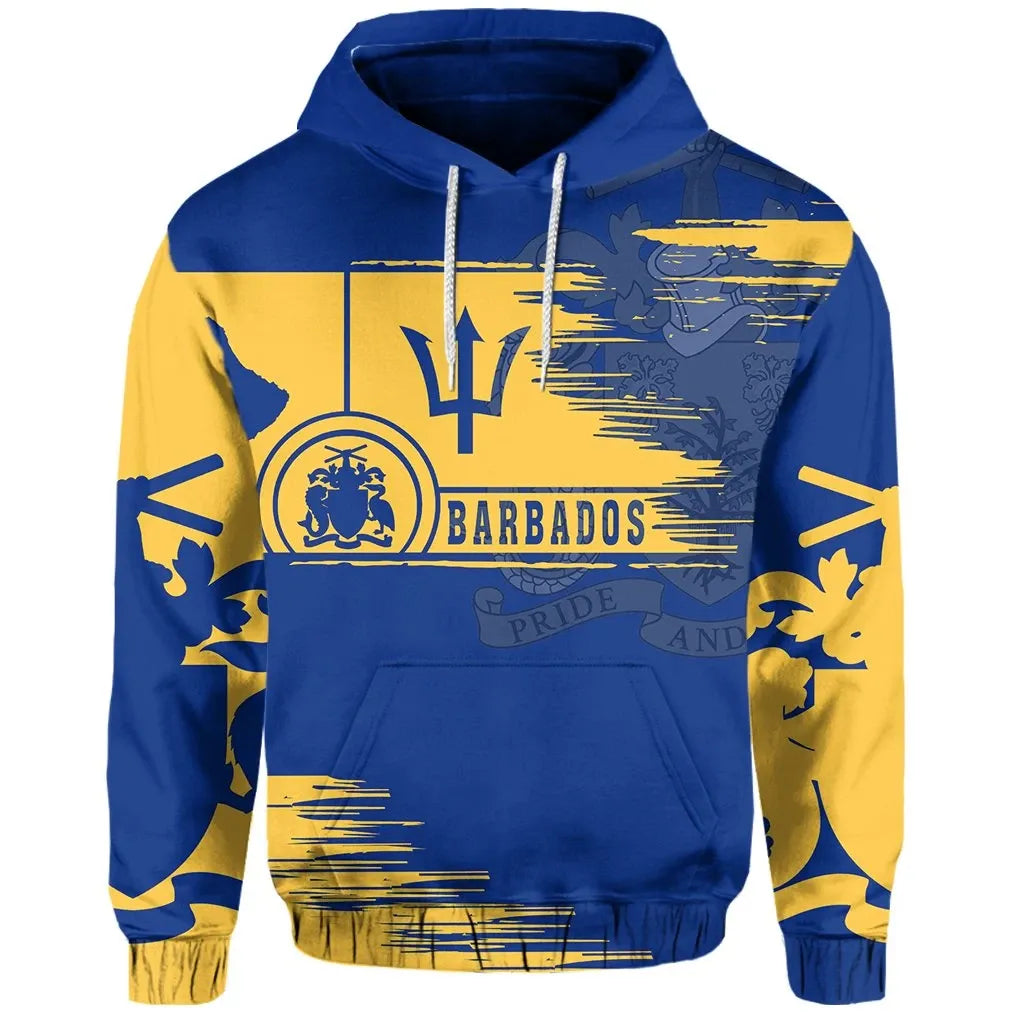 Barbados Coat Of Arms Hoodie Sport Ver