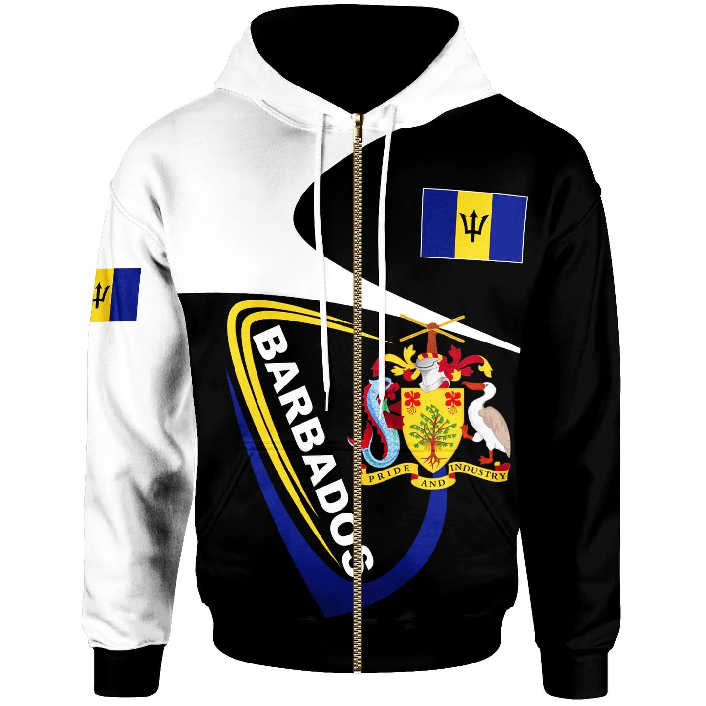 Barbados Zip Up Hoodie Lunisolar Style