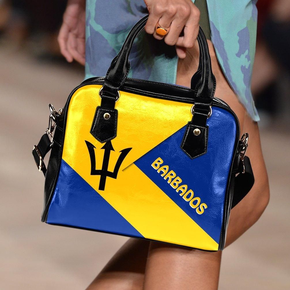 Barbados Shoulder Handbag Barbados Flag Style
