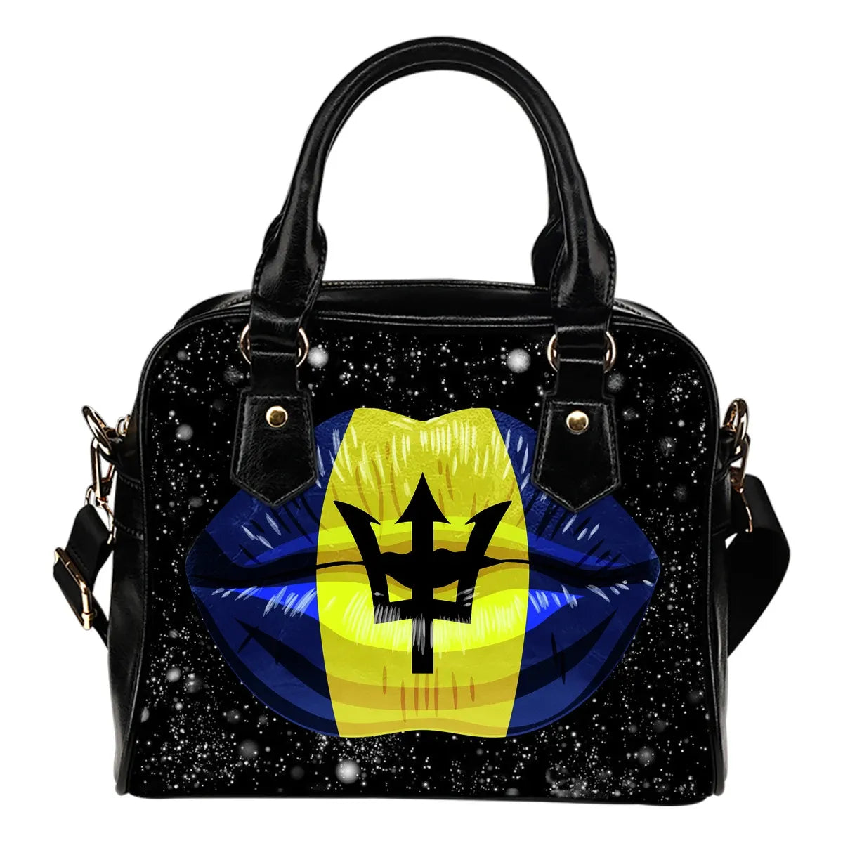 Barbados Lips Flag Shoulder Handbag