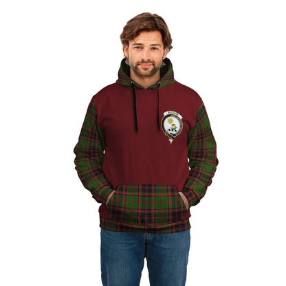 Printivon Buchan Clans Tartan All Over Hoodie Sleeve Color