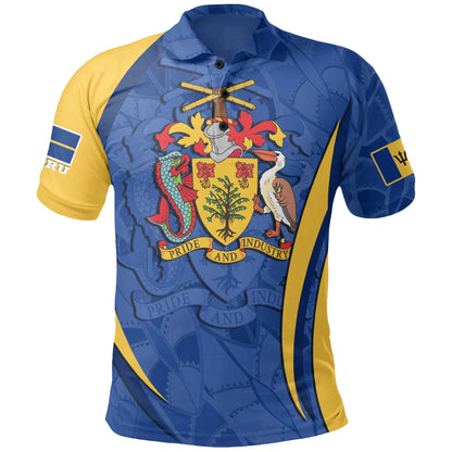 Barbados Polo Shirt Barbadian Spirit Blue
