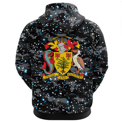 Barbados Hoodie Space Camo Zip