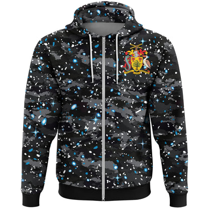 Barbados Hoodie Space Camo Zip