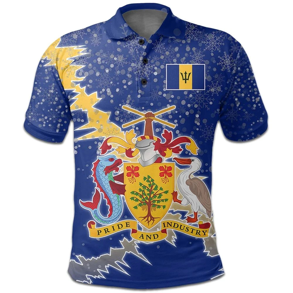 Barbados Christmas Coat Of Arms Polo Shirt X Style