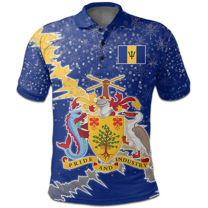 Barbados Christmas Coat Of Arms Polo Shirt X Style