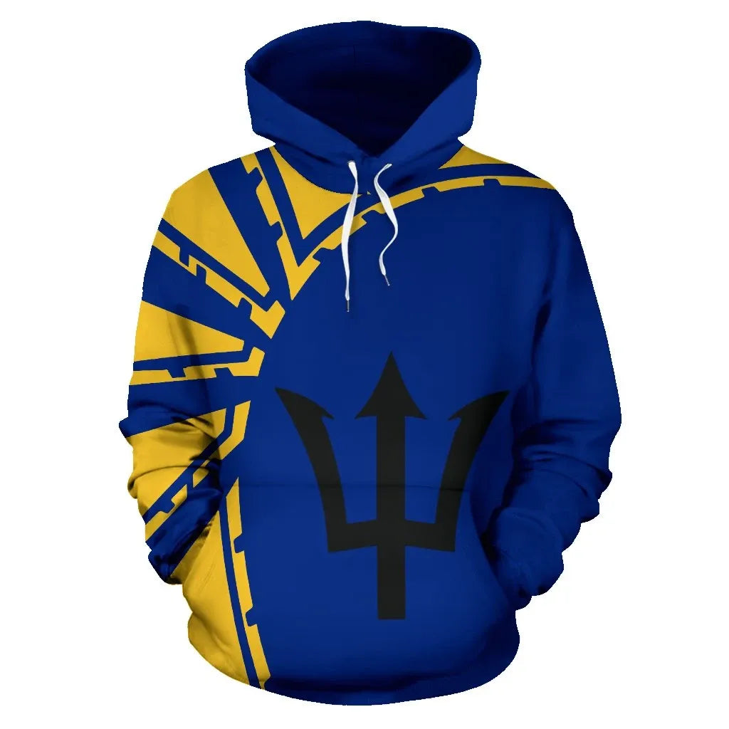 Barbados Hoodie Premium Style Unisex Printed Zip Hoodie