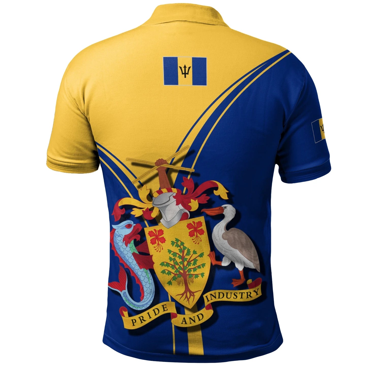 Barbados Polo Shirt Barbados Coat of Arms & Flag