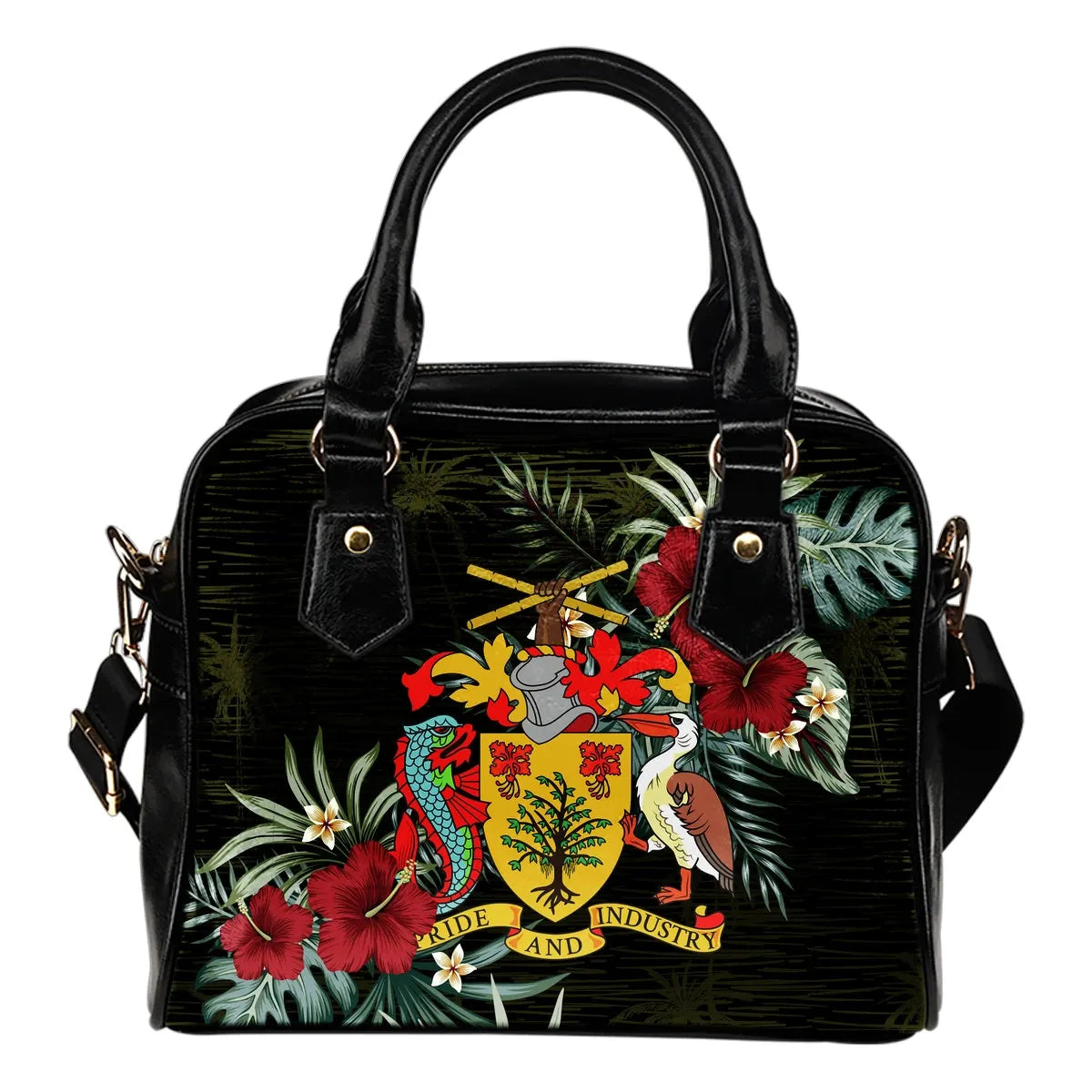Barbados Hibiscus Shoulder Handbag