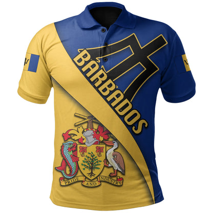 Barbados Polo Shirt Coat Of Arms T