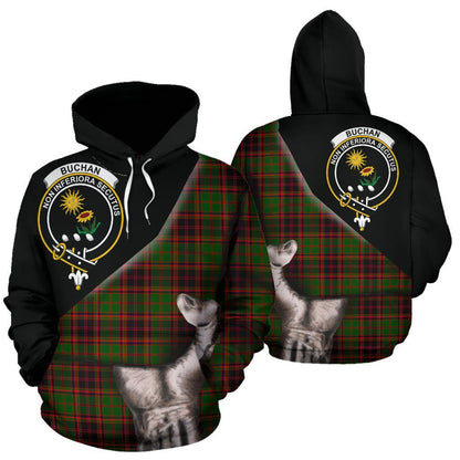 Printivon Buchan Modern Tartan Clan Crest Hoodie Patronage